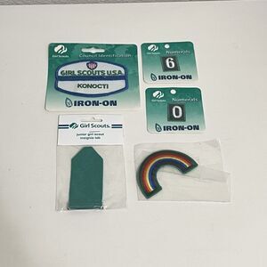 Girl Scouts of America Junior Insignia Tab and Patches Rainbow Numbers NEW